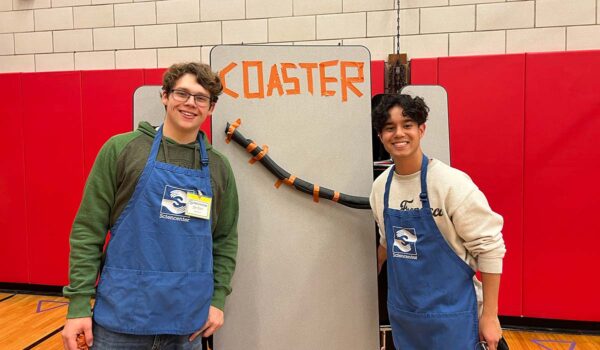 Two teen volunteers